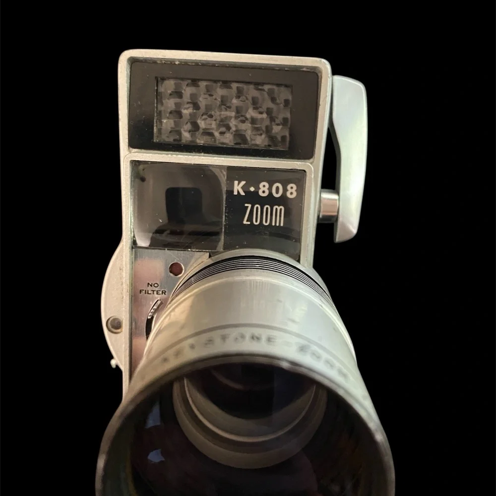 Vintage Keystone 8mm Film K-808 Zoom Movie Camera 1963 Leather Case Clean Inside